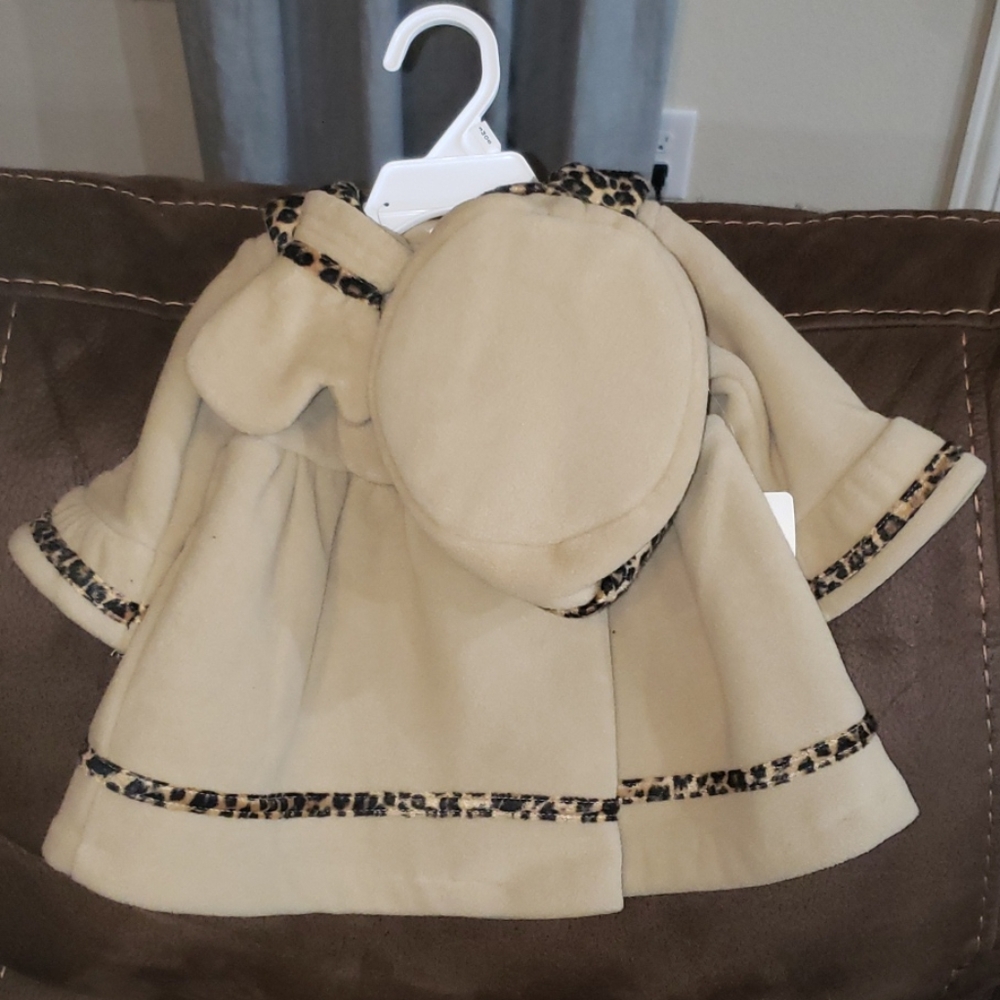 Starting Out 3 Piece Cheetah Trim Coat Set Size 3M